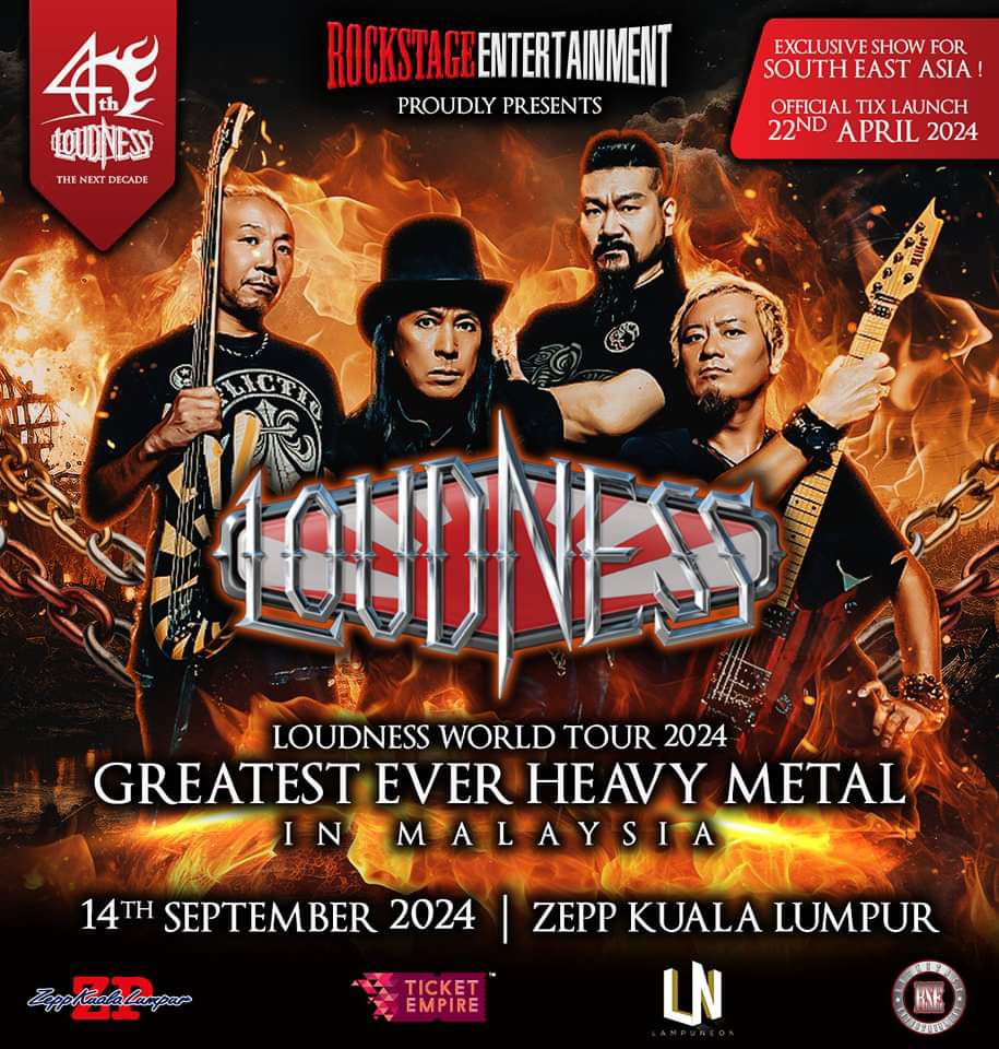 LOUDNESS WORLD TOUR 2024: Heavy Metal Legends Return to Malaysia!